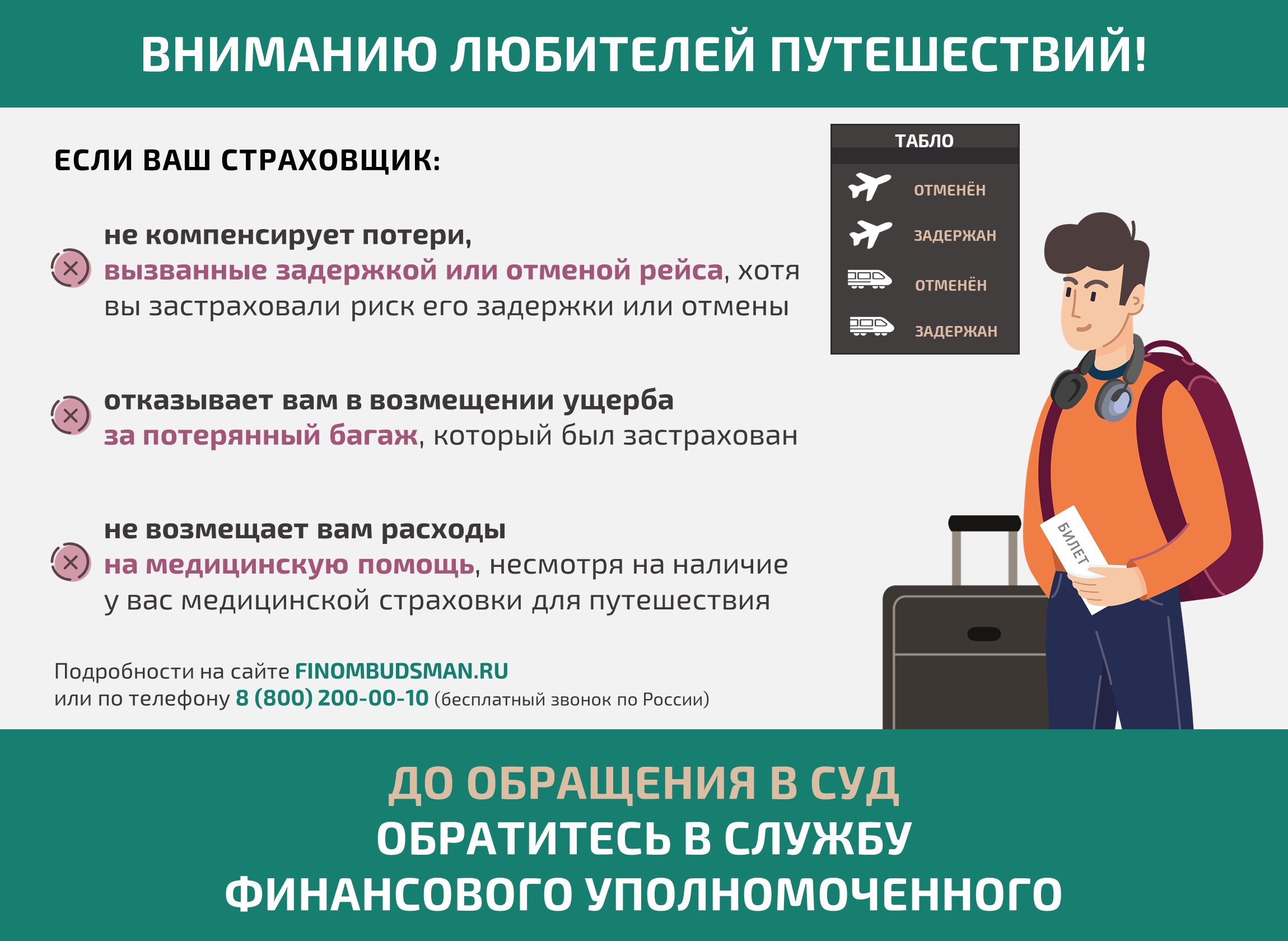 Информация для любителей путешествовать: решение спора со страховой организацией без суда.