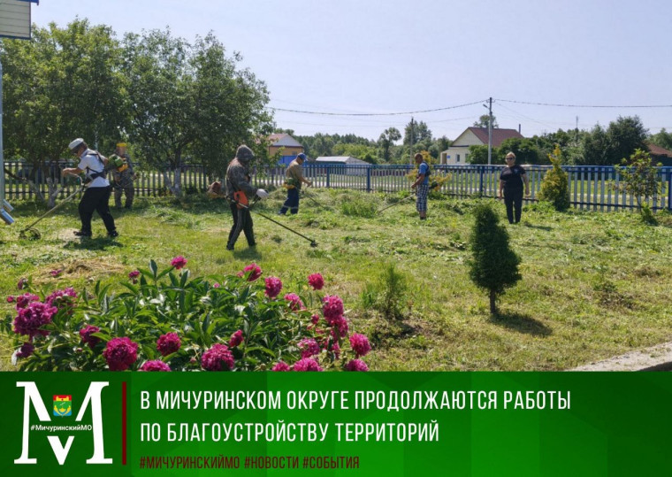 В Мичуринском округе продолжаются работы по благоустройству территорий. В Мичуринском округе продолжаются работы по благоустройству территорий.